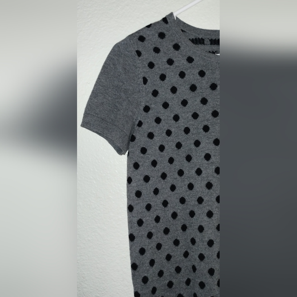 Gray Polka Dot Short Sleeve Sweater from Anne Taylor LOFT ~ Size Small ~SO Cute! - Picture 6 of 12